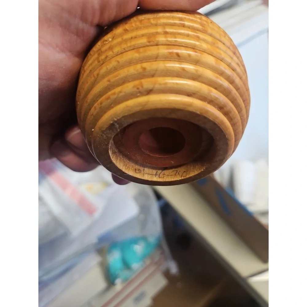 Blonde Wood Beehive‎ Vintage Salt Shaker From The 70s